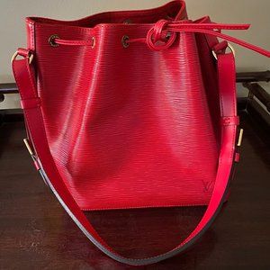 Authentic LOUIS VUITTON M41107 Epi Petit Noe Bag